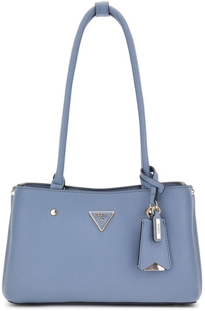 GUESS Schoudertas Meridian Girlfriend Satchel Slate Blauw