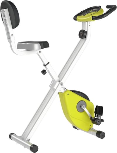 Nexvo® Hometrainer Fiets - Hometrainers Fitness - Hometrainer - Geel/Wit - 43cm x 97cm x 109cm