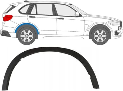 Zijlijst sierlijst achterspatbord voor BMW X5 F15 2013-2019 / Rechts