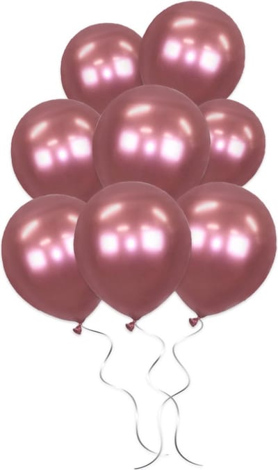 LUQ - Luxe Chrome Rode Helium Ballonnen - 10 stuks - Verjaardag Versiering - Decoratie - Latex Ballon Chrome Rood