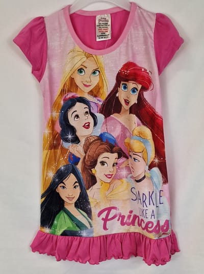 Disney - Princess - Nachtjapon - Roze - Prinsessen - Pyjama - Nachthemd - Maat 92/98