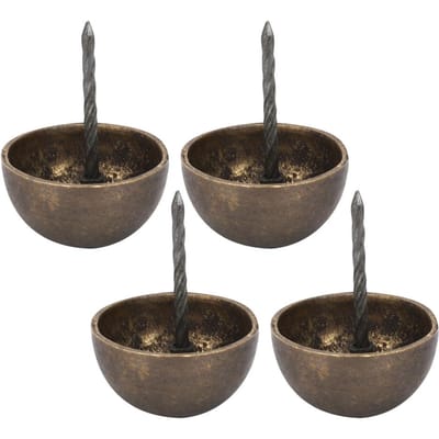 4 Pièces Clous Tapissier Tête Ronde Laiton Antique Décoratif Accessoires Meubles Canapé 3cm 6cm Antique Brass