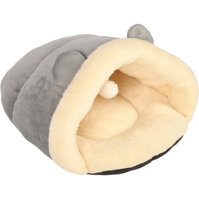Kattenhol Bed Driehoek Bed Warm Zacht Comfortabel Semi-gesloten Kattentent Bed Huisdier Driehoek Nest voor L(for 6.5-9kg) grijze kleur