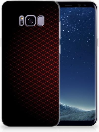 Samsung Galaxy S8 Plus TPU bumper Geruit Rood