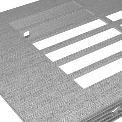 Ventilatierooster Aluminium 80x480mm met Rechte Openingen - Inbouw Roosters voor Ventilatie en Verwarming