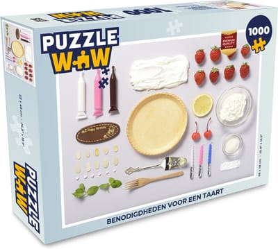 Puzzel Benodigdheden voor een taart - Legpuzzel - Puzzel 1000 stukjes volwassenen
