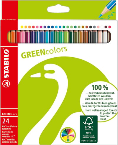 STABILO GREENcolors - Kleurpotloden - FSC Gecertificeerd - Etui Met 18 Kleuren