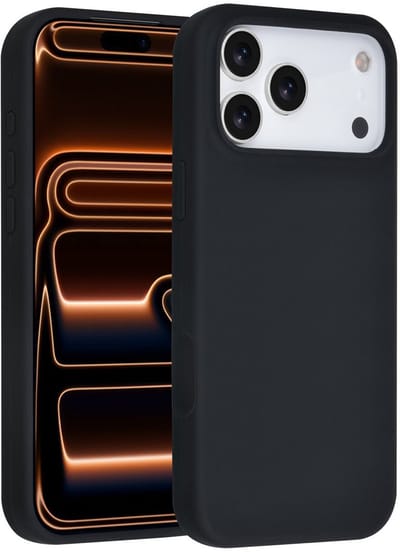 TUNIQ telefoonhoesje voor Apple iPhone 17 Pro Max - Siliconen backcover - Zwart