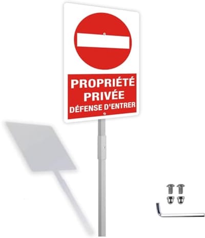 Privéterrein Verboden Toegang Veiligheidsbord 20 x 30 cm Aluminium