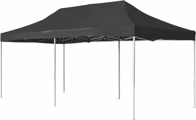 Vouwpaviljoen Aluminium - Partytent Opvouwbaar - Feestelijke Bijeenkomst - Waterdicht Oxford Doek - 6 x 3 Meter - Antraciet