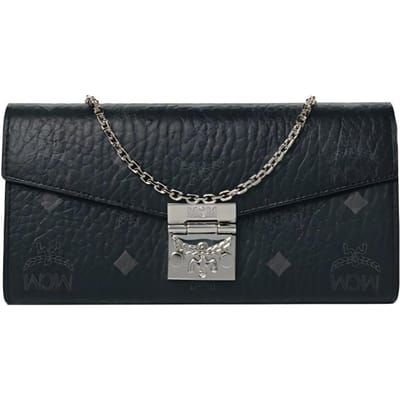 MCM Tracy Monogramme Bandoulière Chaîne Toile Enduite Garniture Cuir Napa Portefeuille Sac Bandoulière Sacs Femme Grande Noir MYLAAPA02BK001 Basic Set (Bag+Dust Bag) gray