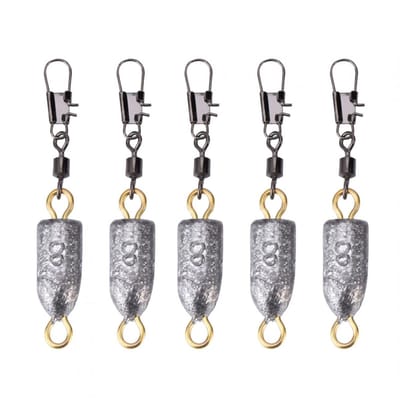 Dailygoods- Vislood 5 Stuks 8g - Gewichten/Sinkers - Interlock Snap