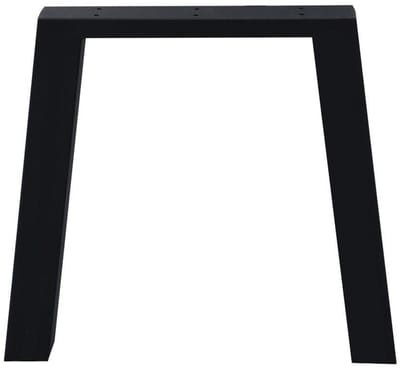 Stalen tafelpoot zwart trapezium 80 bij 10 cm en hoogte 72 cm (10 x 10 cm) - Set van 2 stuks