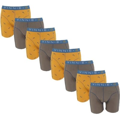 Vinnie-G Boys Kinder boxershorts Wakeboard Grey - Print - 8-pack-140/146