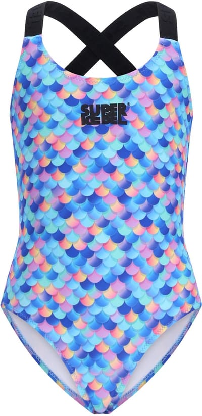 SuperRebel R601-5001 Meisjes Badpak Mermaid Print Maat 10-140