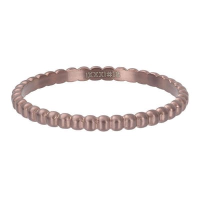 iXXXi Jewelry -  Vulring - Bolletjes Ring - Mat Bruin - 2mm - maat 19