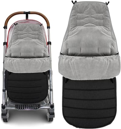 Baby Voetenzak - Kinderwagen Zak - Winter Warmte - Antislip Bevestiging - Universeel - Zwart