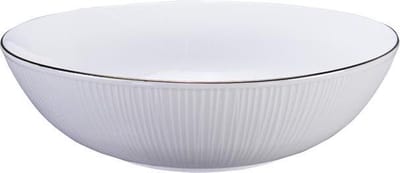 Tokyo Design Studio - Nippon White - Goude Kom 23x6.5cm 1300ml Lijnen Wit Goud