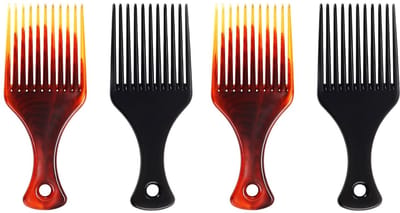 Dailygoods- Antistatische Kam - 4 Stuks - Brede Tanden - Ergonomische Handgreep - Duurzaam PS - Geschikt voor Alle Haartypes - Haarkam