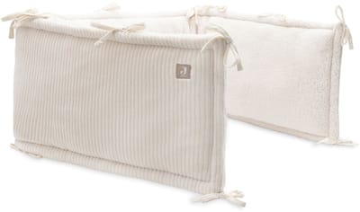 Jollein - Bedomrander 180x30cm - Baby Bedbumper Ledikant - Acryl & Katoen - Cloudy Rib