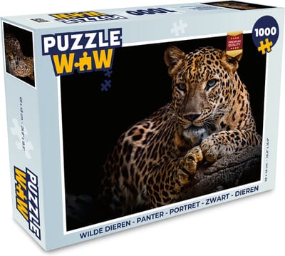 Puzzel Wilde dieren - Panter - Portret - Zwart - Dieren - Legpuzzel - Puzzel 1000 stukjes volwassenen