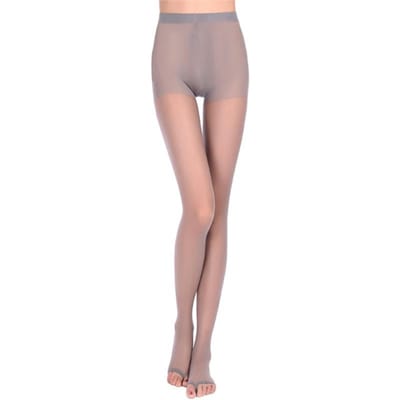 Gladde Zijden Stockings Zonder Voetjes Zomer Zonbescherming Ultra-Dunne Transparante Panty's Dames Doorzichtig Vingerloze Sokken Voor Hoge Hakken One Size beige