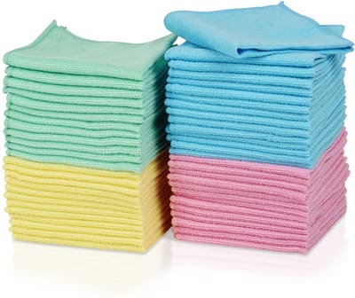 Keukendoeken Microvezel 30x30 cm 50 stuks - Theedoeken - Reinigingsdoekjes - Schoonmaakdoekjes - Raamdoeken