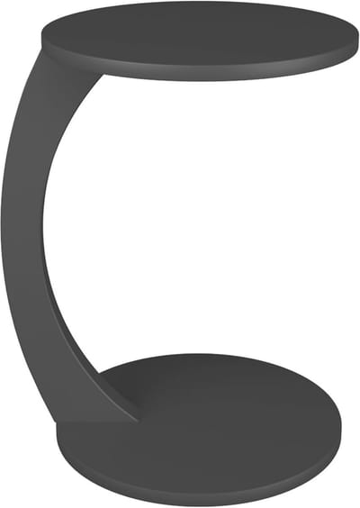 Ronde bijzettafel met wieltjes, C-vormige opbergtafel