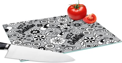 Glazen Snijplank - 28x20 - Bloemen - Patronen - Quotes - Snijplanken Glas