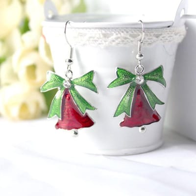 Nouvelle Collection de Noël, Accessoires de Mode Gouttant Dessin Animé Petit Frais, Cloches de Noël argenté