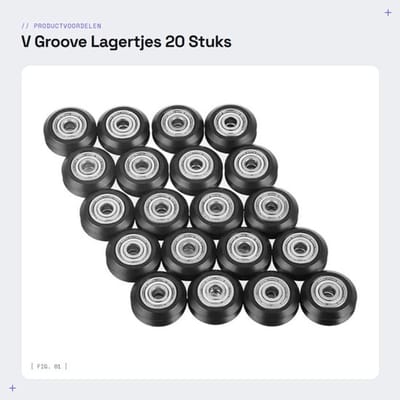 V-groef lagers 20 Stuks - 625 Lagers - Hoogwaardige POM - Duurzaam - Geschikt voor 3D Printers - Hoge slijtvastheid