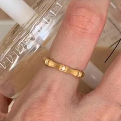 Eenvoudige Diamanten Ring Voor Vrouwen, Met Een Lichte Luxe En Niche Design, Veelzijdige Wijsvinger Ring, High-End Gevoel, Verfijnde Verstelbare Ringopening resizable brown