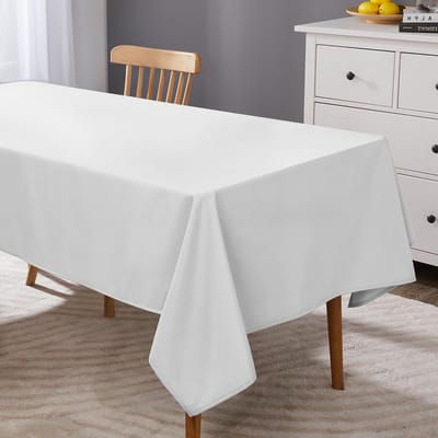 Famanu - Waterbestendig Rechthoekig Tafelkleed voor Dinertafel, Schoon te Vegen Tafelkleed voor Thuisdecoratie Feest, 140x240cm, Lichtgrijs