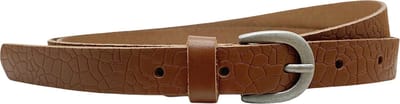 Tailleriem Dames - Croco Print - Cognac - Leer - 2 cm - Totale lengte Riem 110 cm - Taille maat 90 cm - Riem Dames