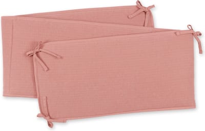 BEMINI Bed en Park omrander - 30x180cm - Zachte structuurjersey - Bambi
