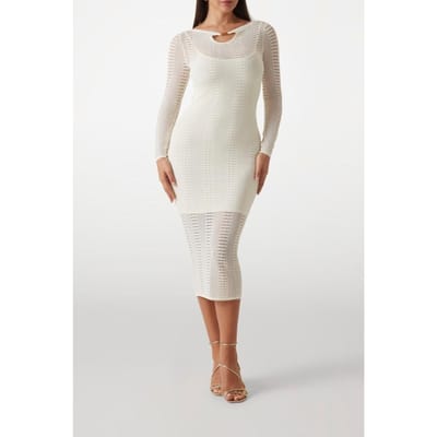 GUESS Marciano By  Emma Ls Sweater Dress Sandy Shore Größe: 36 | Midikleider Outlet | Damen | Braun