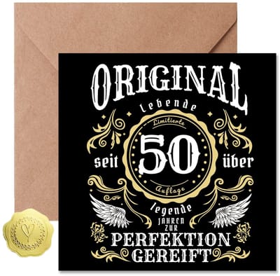Dailygoods- Verjaardagskaart Retrostijl - Verjaardagskaart met Envelop - Grappige Verjaardagskaart - Cadeaus voor Verjaardag - Vintage Motorliefhebbers - Hoogwaardig Papier 300 g/m² - Gefeliciteerd Kaart