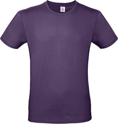 2-Pack herenshirt '150' met ronde hals B&C Collectie Radiant Purple maat XS