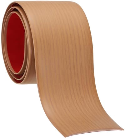 Vloerovergangsstrip - Platte scheidingswand - Vloeren verbinden - Zelfklevend vinyl - 76 cm x 1 m - Geel Eiken