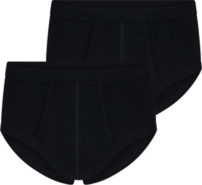 2-pak heren slip zwart, M3000 - Met gulp - Ouderwets ondergoed - ondergoed heren - 4XL