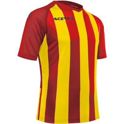 Acerbis Sports JOHAN STRIPED S/SL JERSEY (Sportshirt) RED/YELLOW 5XS height JR: 156/165 .061 height JR: 108/119 .057