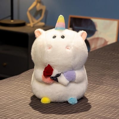 Valentijn Eenhoorn Pluche Speelgoed Regenboog Paard Knuffeldier met Bloemen Schattig Cadeau voor Bruiloftsfeest Decoratie 33CM