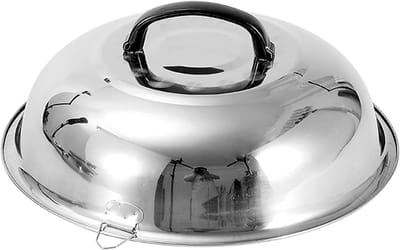 Universele Pan Deksel - Pot Deksel - Koken en Sudderen - Roestvrij Staal - 36 cm - Zilverkleurig