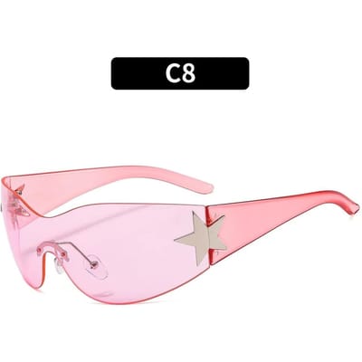 Luxe Punk Sportzonnebril Dames Designer Eénstuk Zonnebril Heren Goggle Zonnebrillen UV400 Vijf Sterren Mode Brillen