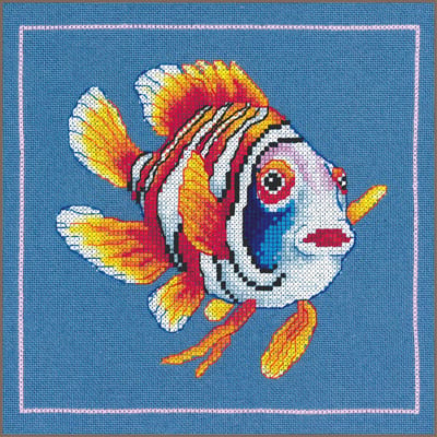Lanarte Borduurpakket - Borduurset - Borduurpakket volwassenen - Telpakket kit - 21 x 20cm - Vrolijke nemovis - PN-0215380