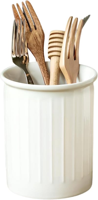 Ceramische Keuken Gereedschap Houder voor Aanrecht, Boerderij Stijl Decor, H13.4 x D10.8cm, Organisatie, Keukenaccessoires, Keukeninrichting