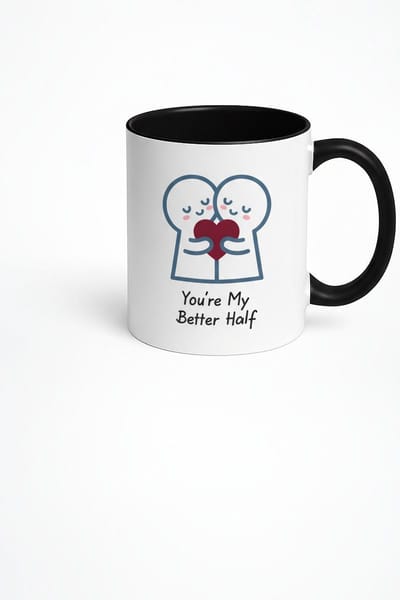 Mok 'You're My Better Half' | Romantisch Cadeau voor Je Liefde & Partner | Koppel Design