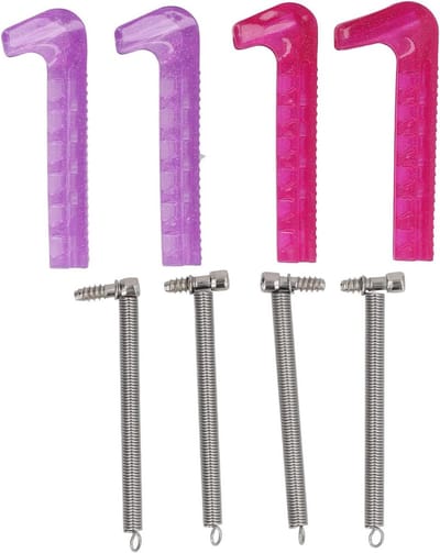Plastic Schaatsbeschermers voor IJs- en Kunstschaatsen, Ideaal voor Hockey en Schaatsen, Maat #412, Paars Roze