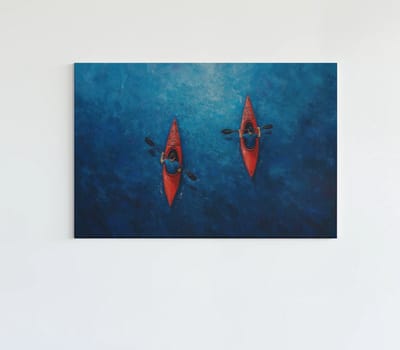 Canvas Schilderij - Stilte van de Zee - Wanddecoratie - 60x40x2 cm