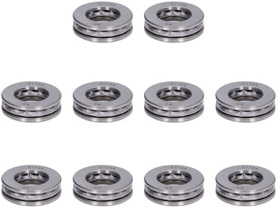 Dailygoods- Druklager Hoge Nauwkeurigheid - Stuwkrachtkogellager - Miniatuur Lager Kit - 10 Stuks - Lagerstaal - Afneembaar - Stuwkrachtlager